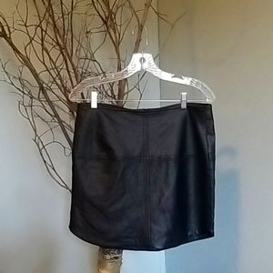 Gentle Fawn - Black faux leather skirt